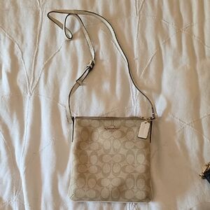 Coach Beige Signature Crossbody Bag